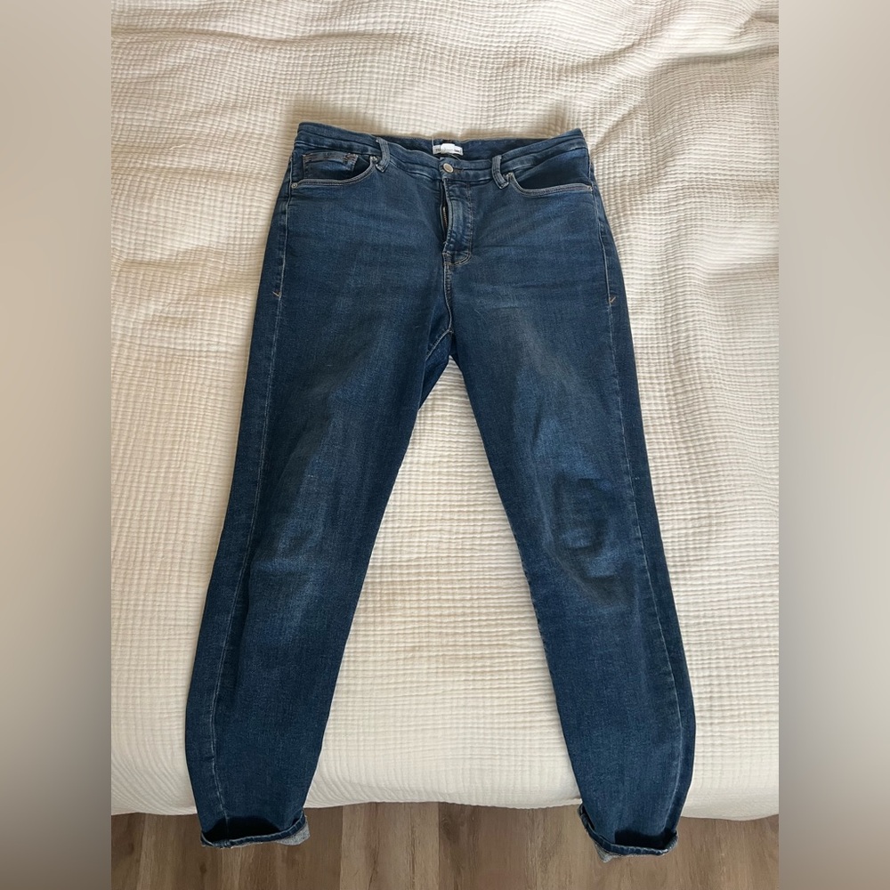 Good American Dark Blue High-Rise Jeans